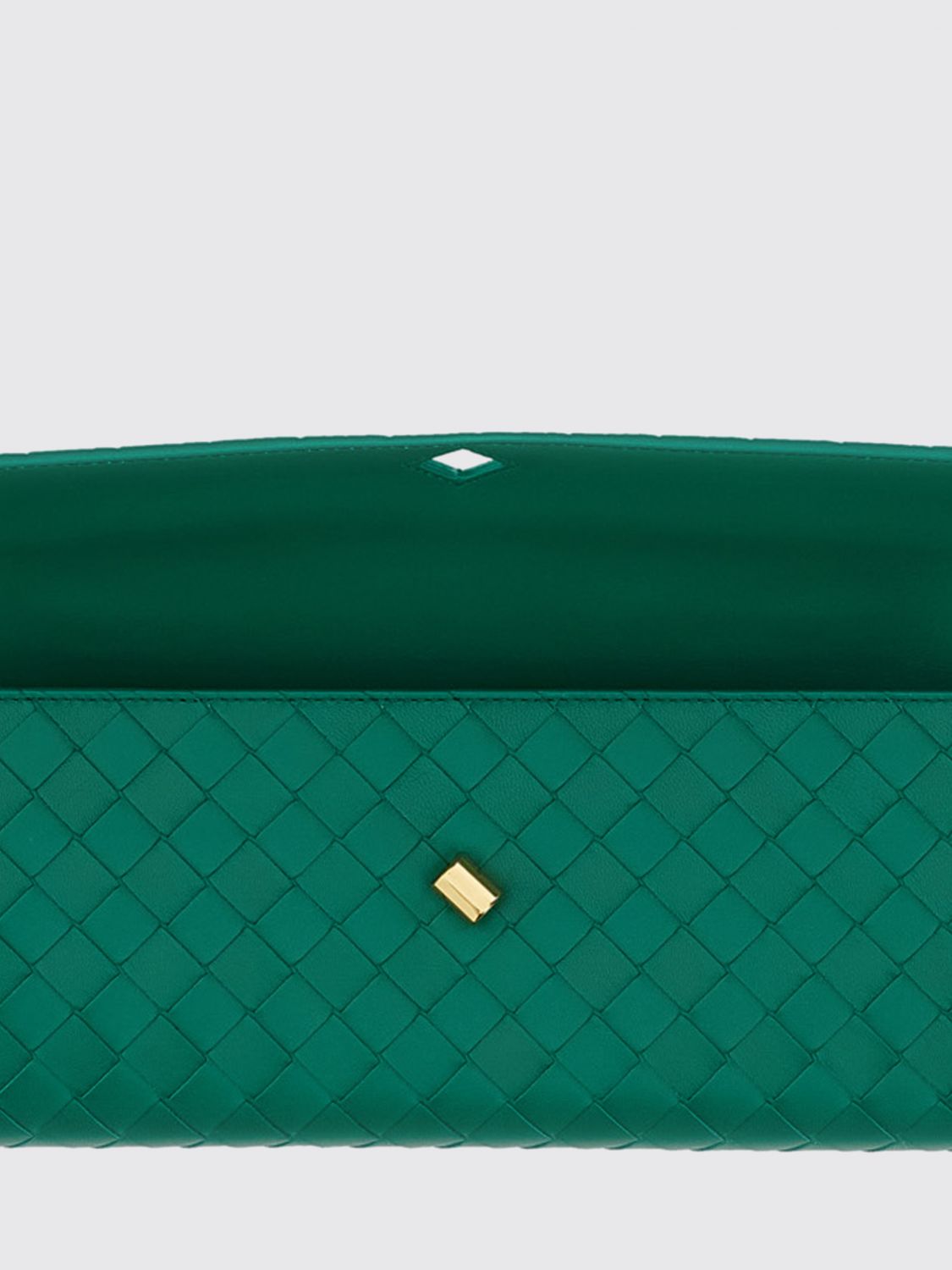 Bottega Veneta Women Andiamo Woven Leather Clutch Bottega Veneta BOTTEGA VENETA
