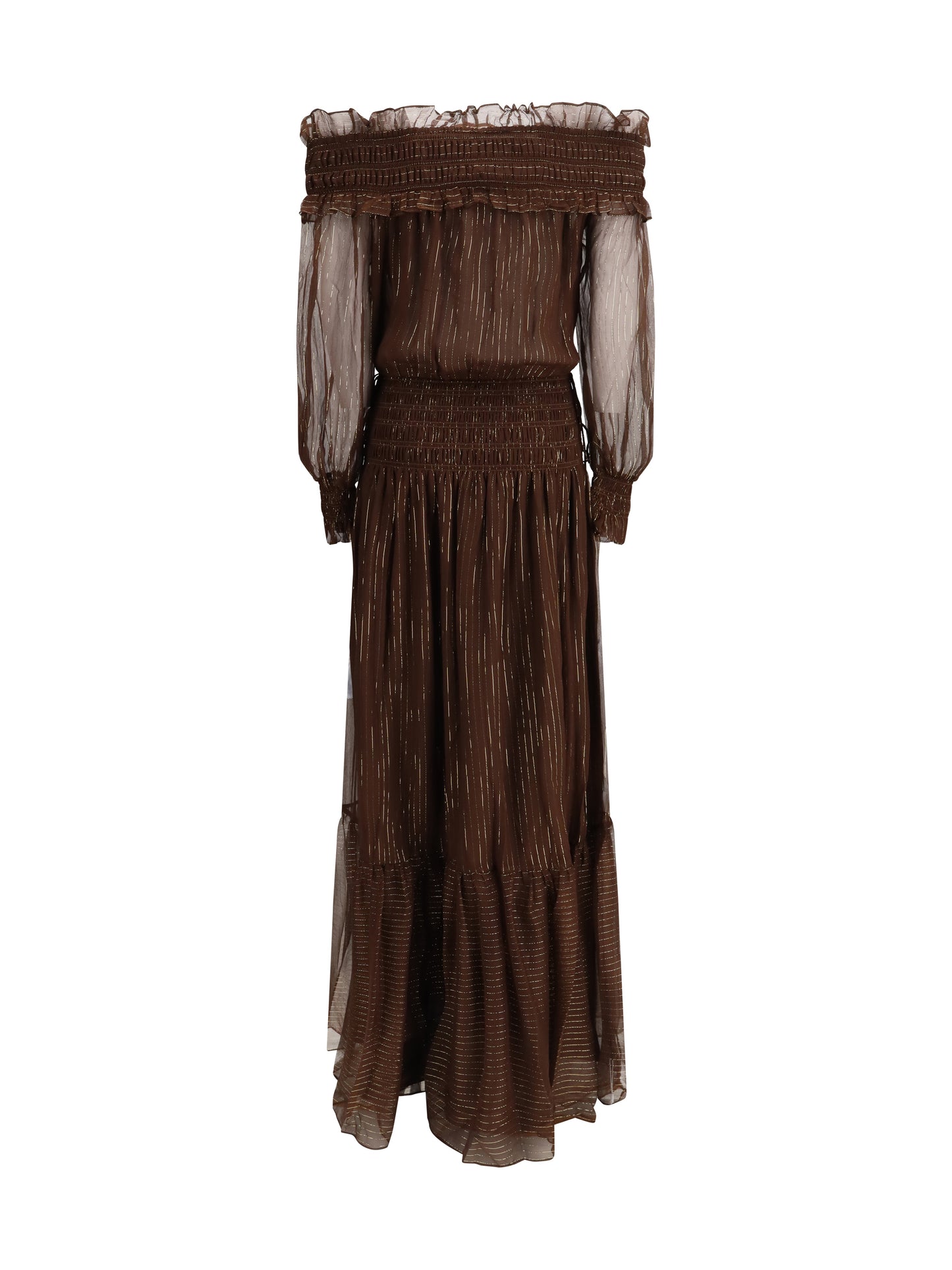 Self-Portrait Women Georgette Off Shoulder Maxi Dress SELF-PORTRAIT