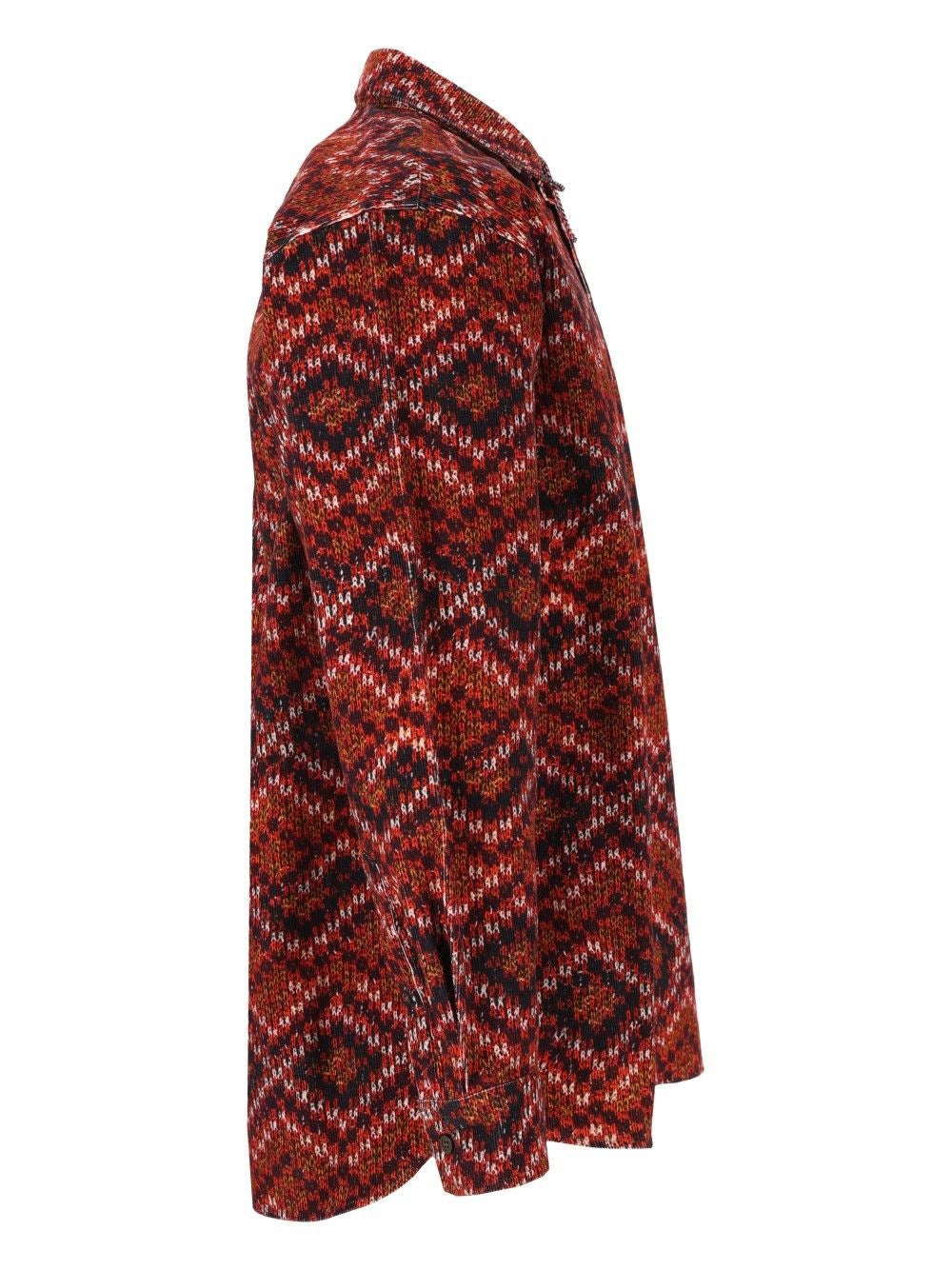 Dries Van Noten Men Printed Velvet Shirt DRIES VAN NOTEN