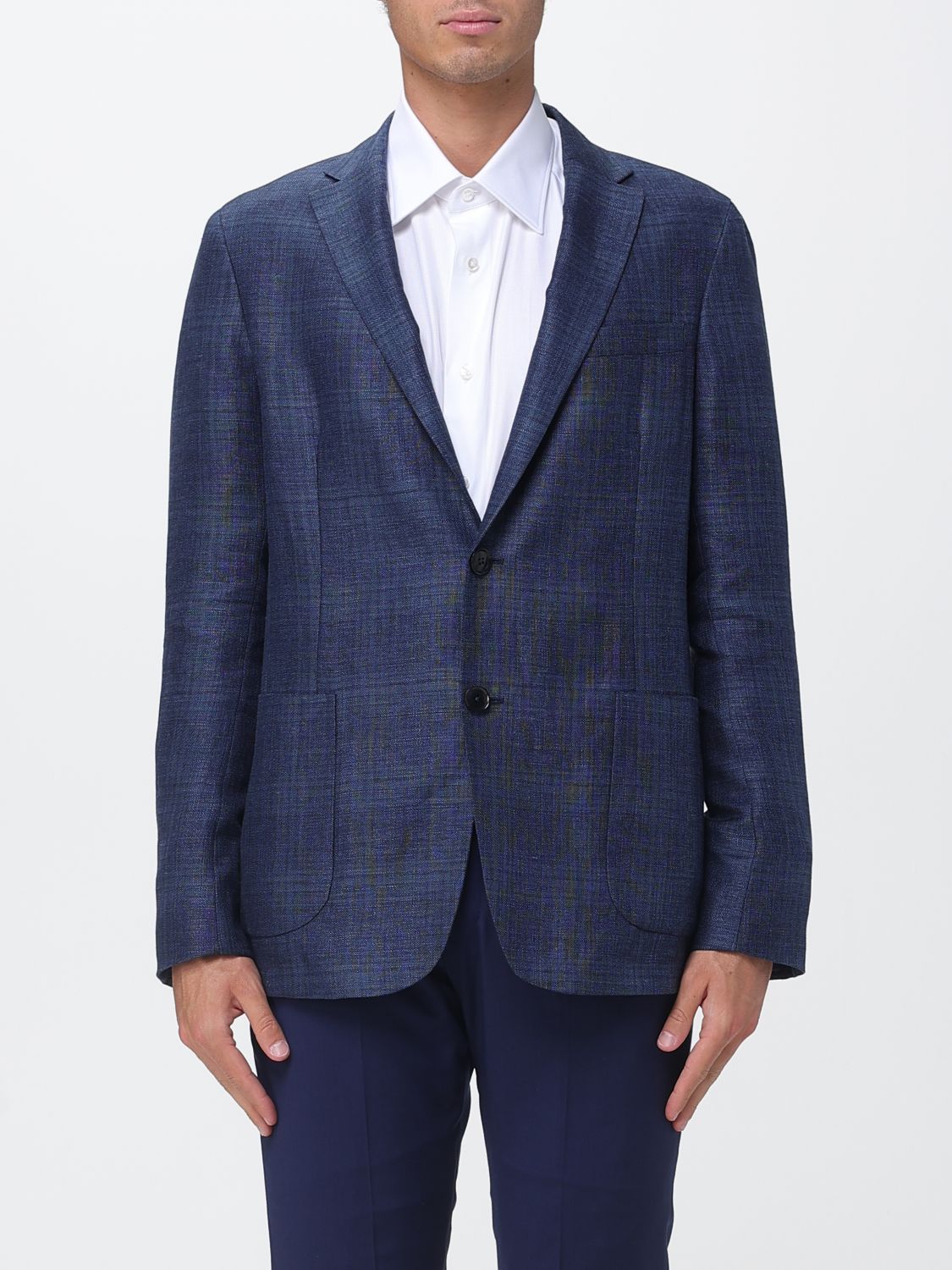 Zegna Jacket Men Navy