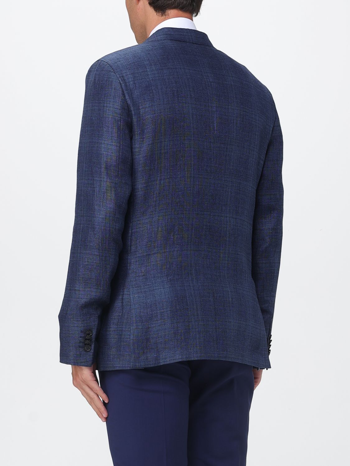 Zegna Jacket Men Navy