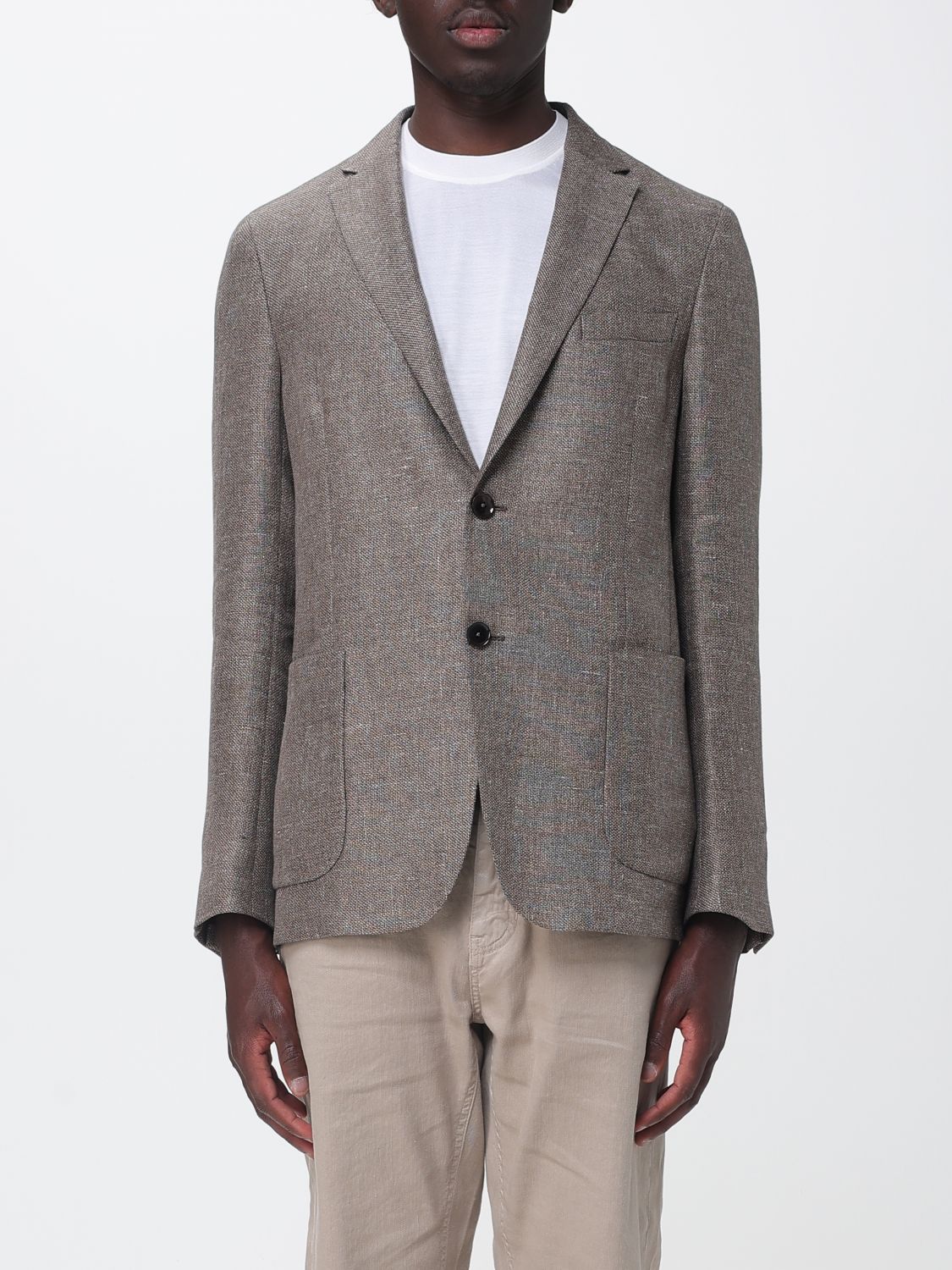 Zegna Jacket Men Brown ZEGNA