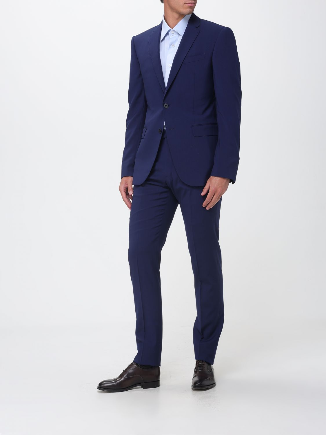 Zegna Shirt Men Gnawed Blue ZEGNA