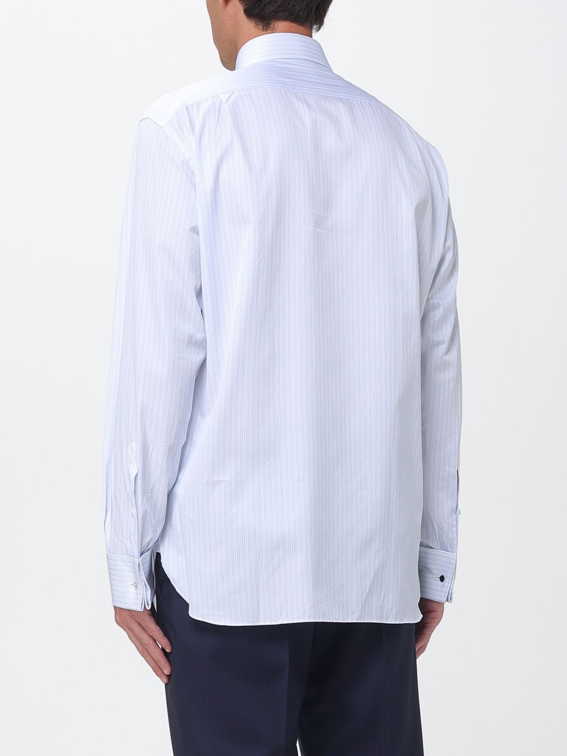 Zegna Shirt Men Gnawed Blue ZEGNA