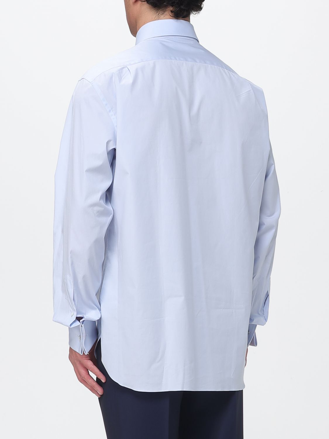 Zegna Shirt Men Gnawed Blue ZEGNA