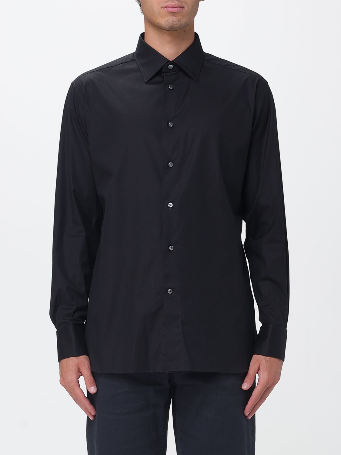 Zegna Shirt Men Black ZEGNA