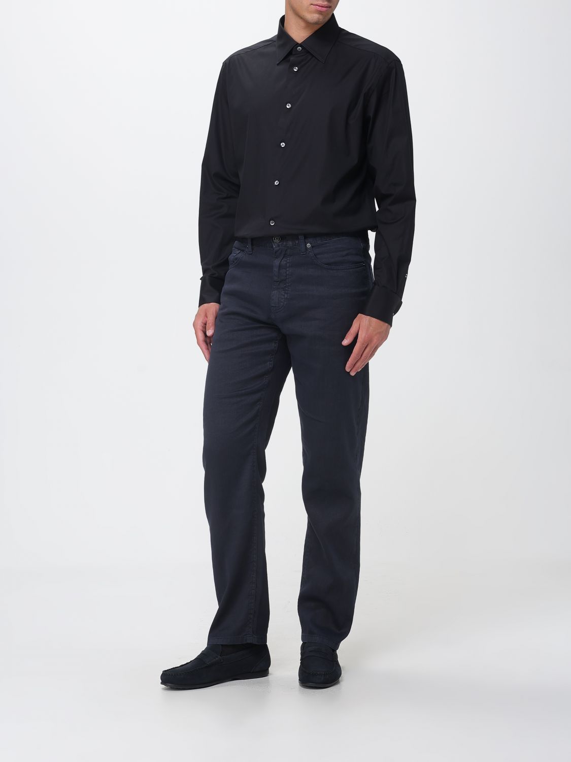 Zegna Shirt Men Black ZEGNA