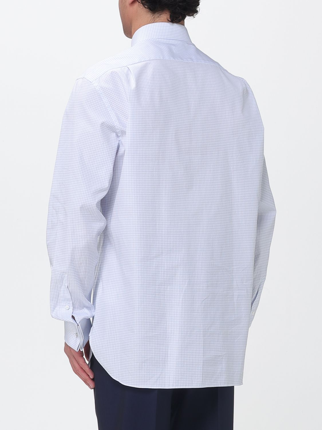 Zegna Shirt Men Gnawed Blue ZEGNA
