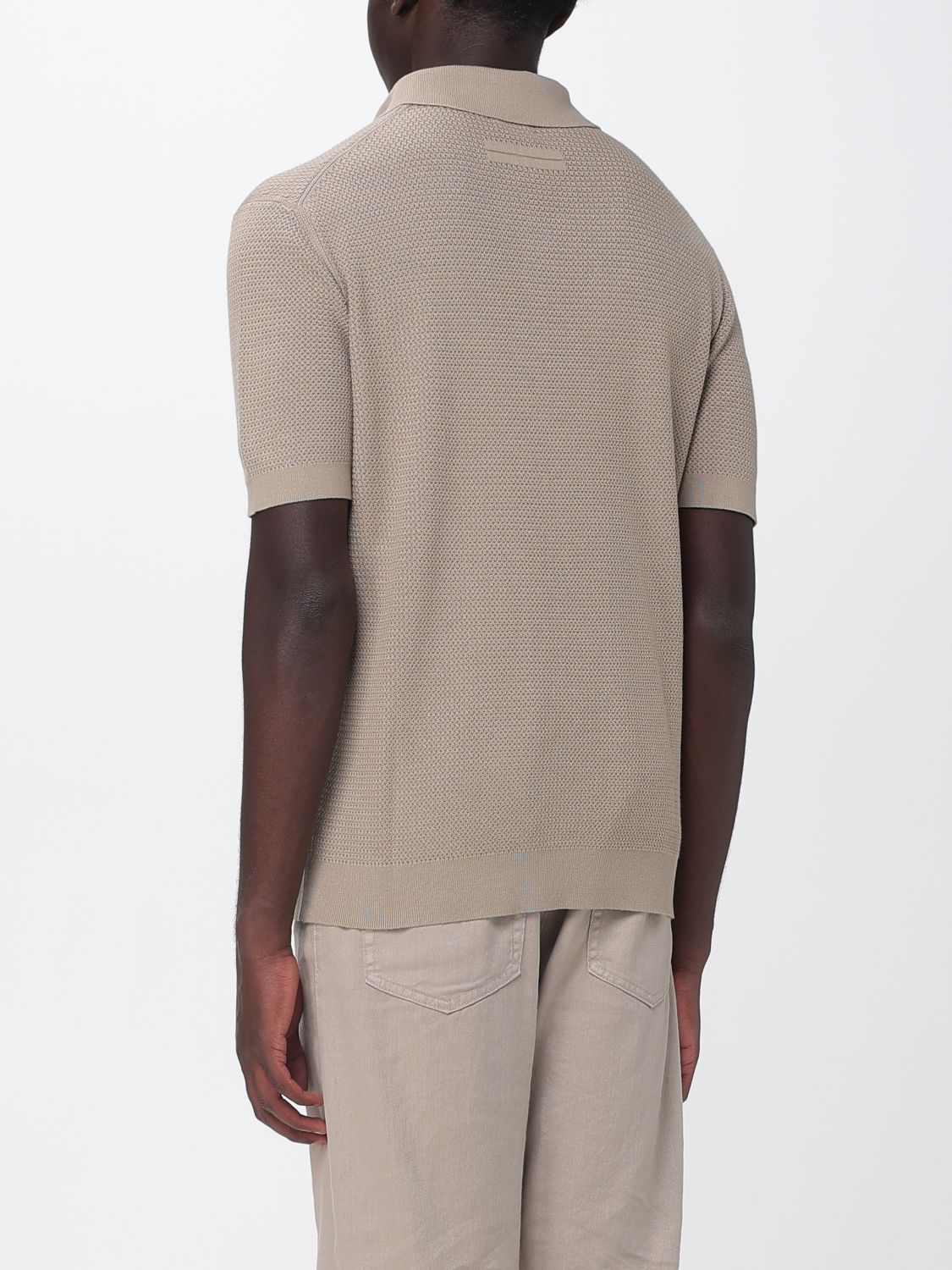 Zegna Polo Shirt Men Beige ZEGNA