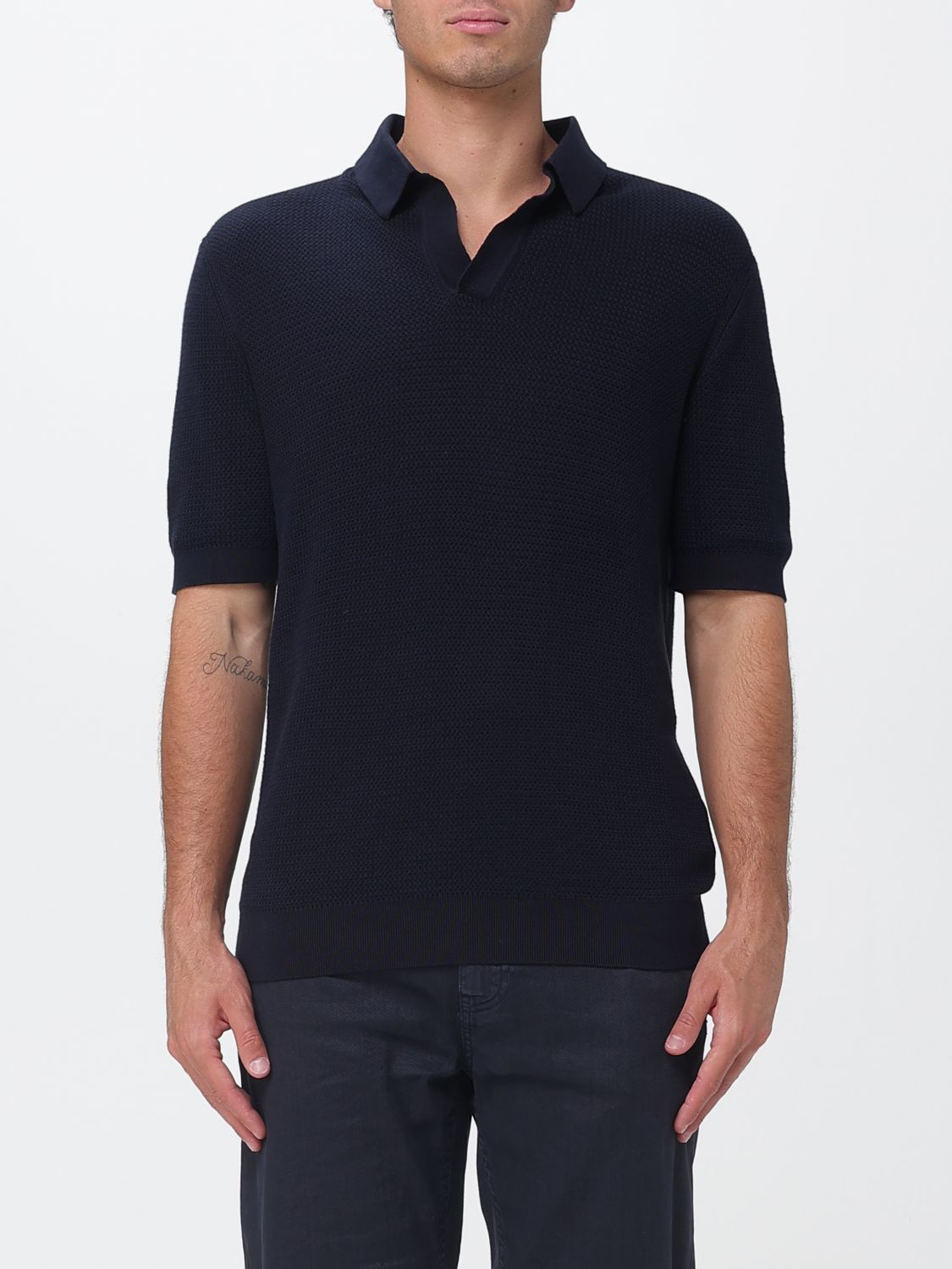 Zegna Polo Shirt Men Navy ZEGNA