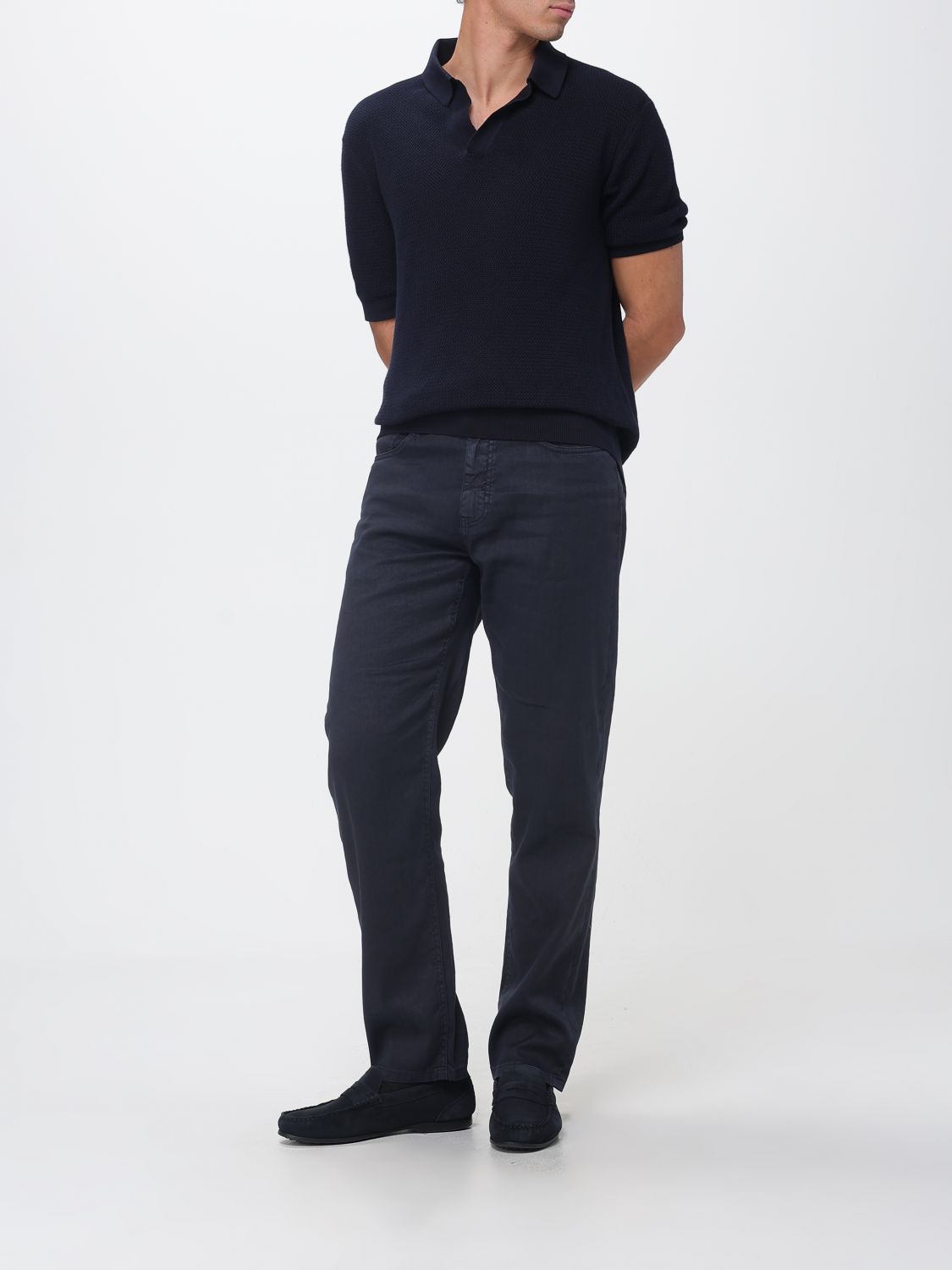 Zegna Polo Shirt Men Navy ZEGNA
