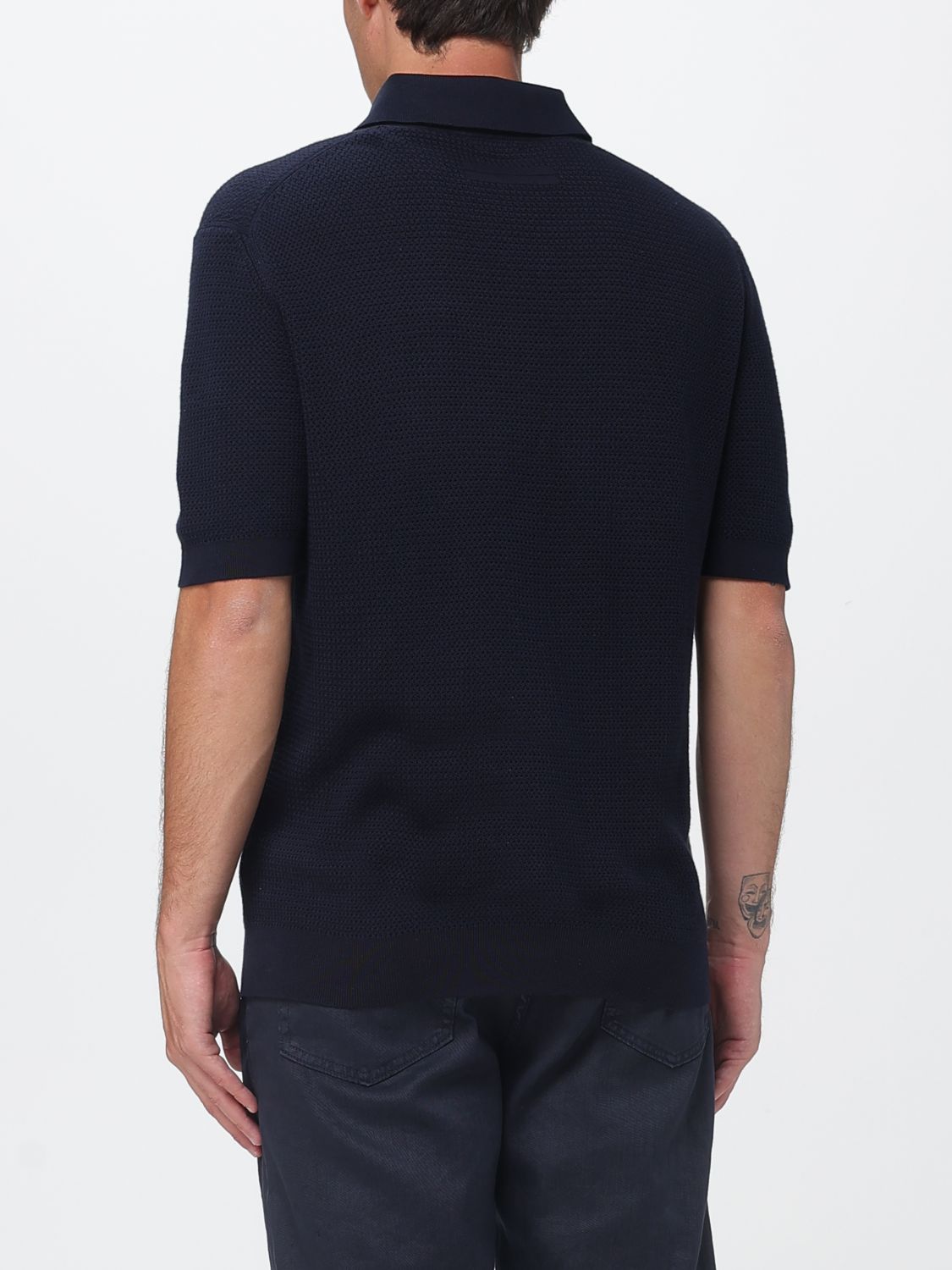 Zegna Polo Shirt Men Navy ZEGNA
