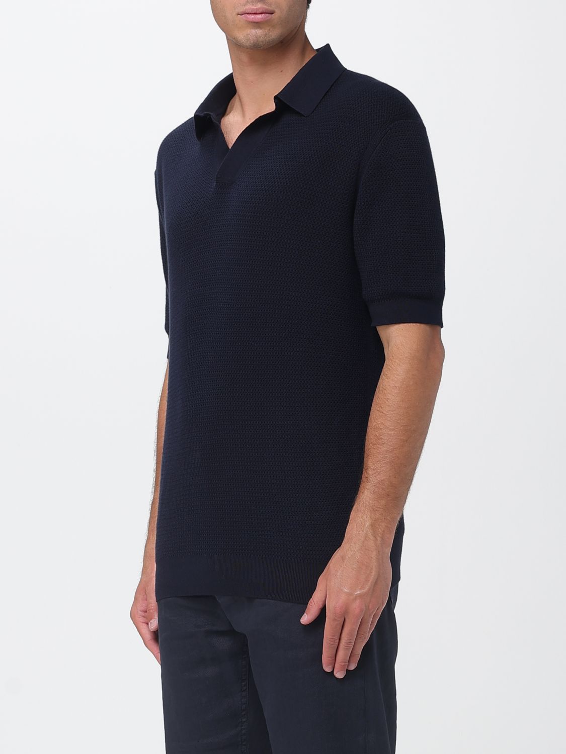 Zegna Polo Shirt Men Navy ZEGNA