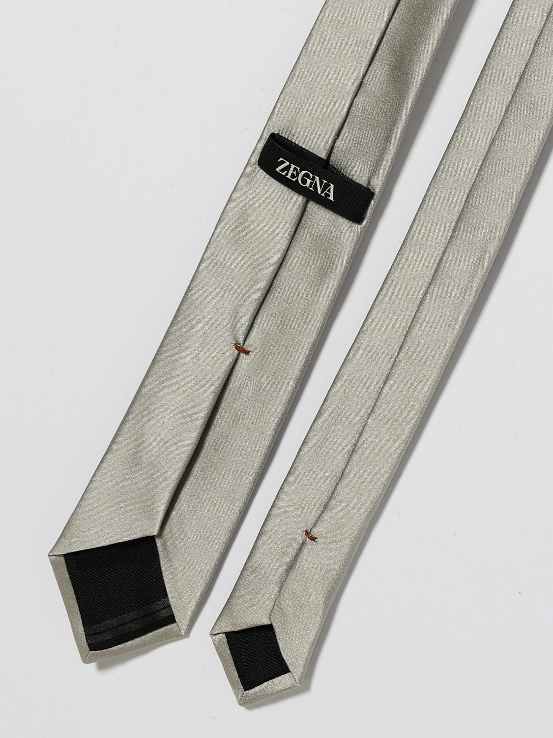 Zegna Tie Men Grey ZEGNA