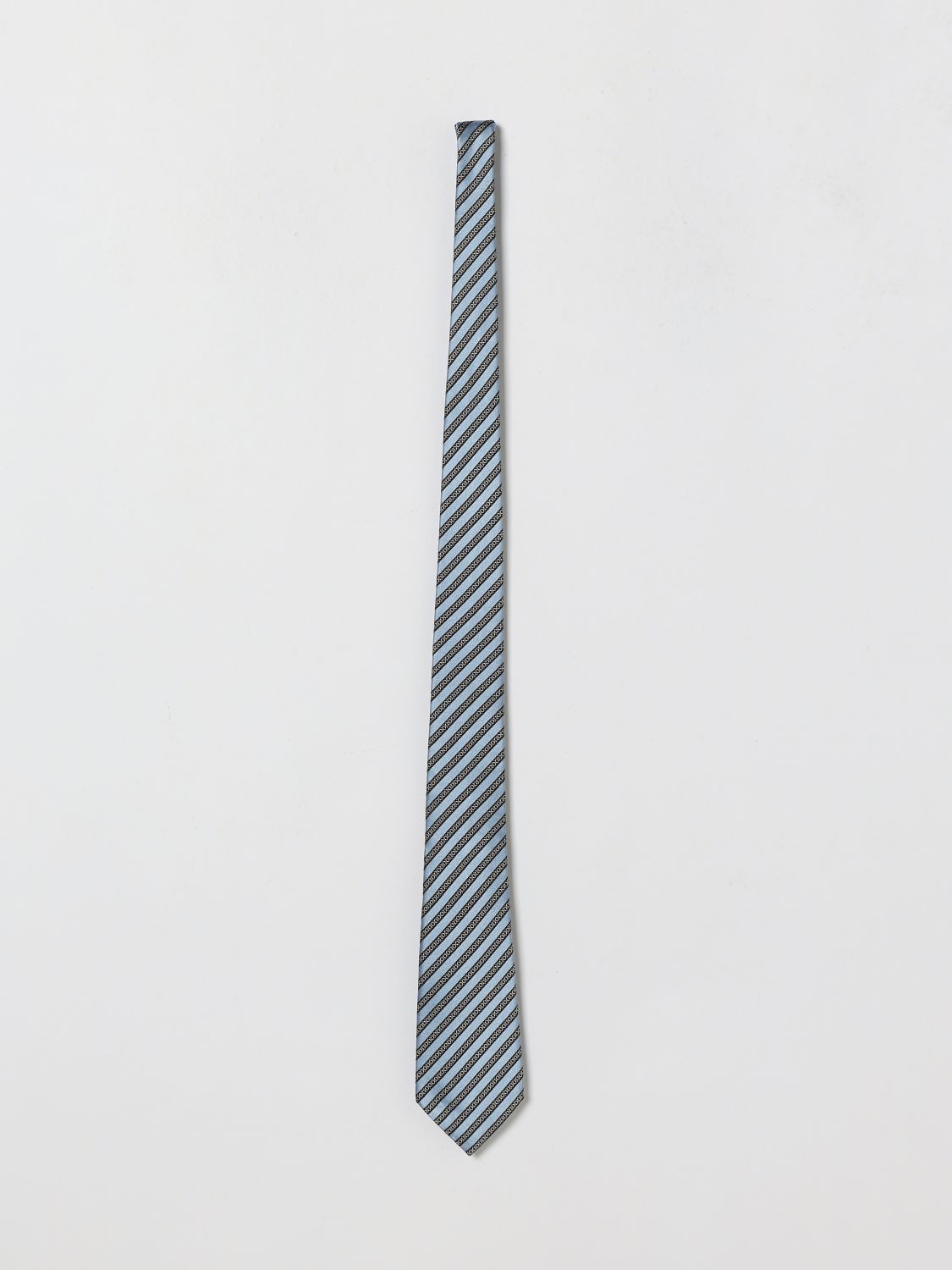 Zegna Tie Men Gnawed Blue ZEGNA