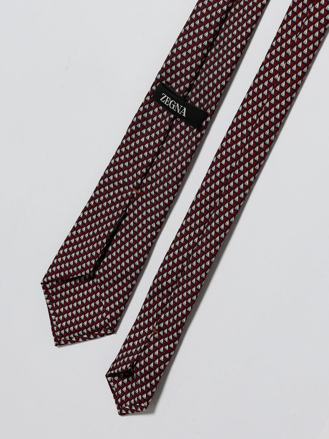 Zegna Tie Men Burgundy ZEGNA