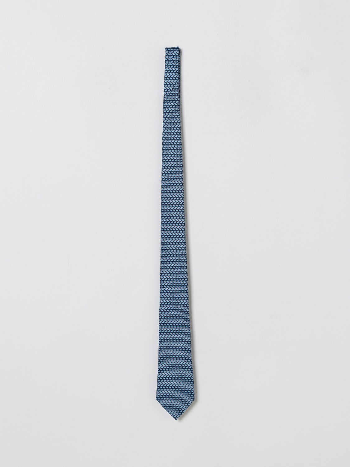 Zegna Tie Men Gnawed Blue ZEGNA
