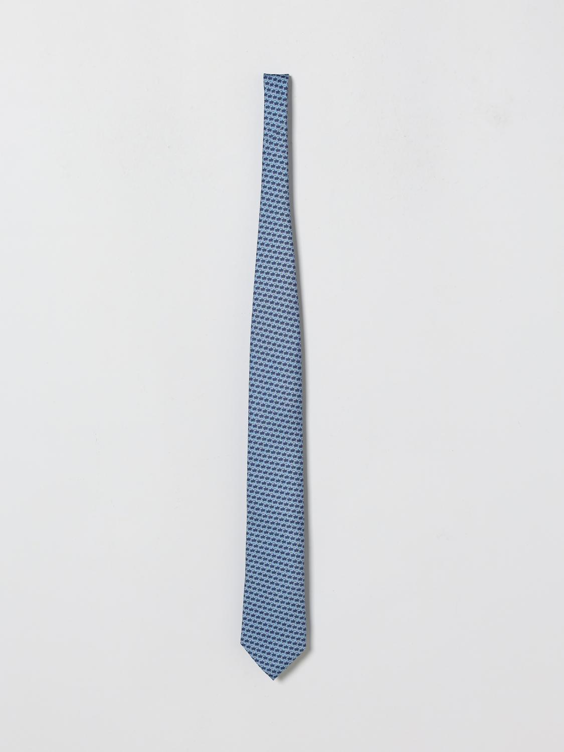 Zegna Tie Men Gnawed Blue ZEGNA