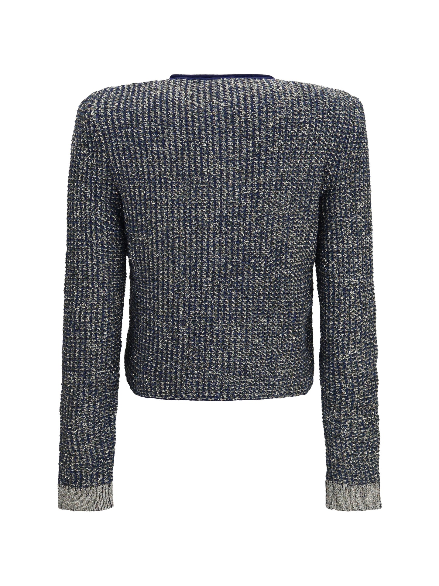 Balmain Women Quilted Sequin Cardigan With Decorative Buttons BALMAIN