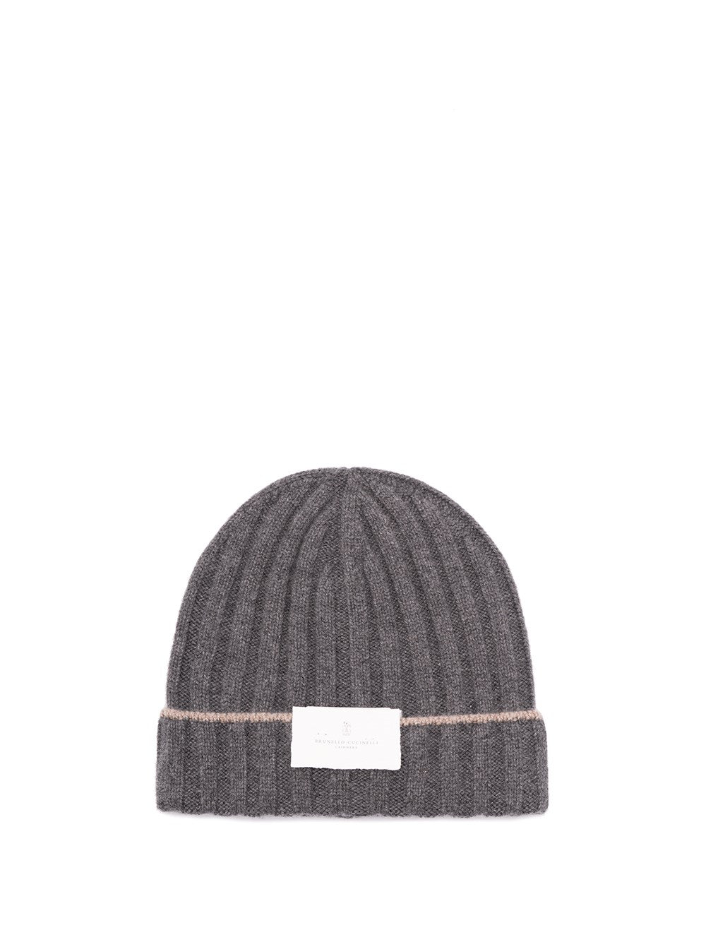 Brunello Cucinelli Men Cashmere Rib Knit Beanie BRUNELLO CUCINELLI