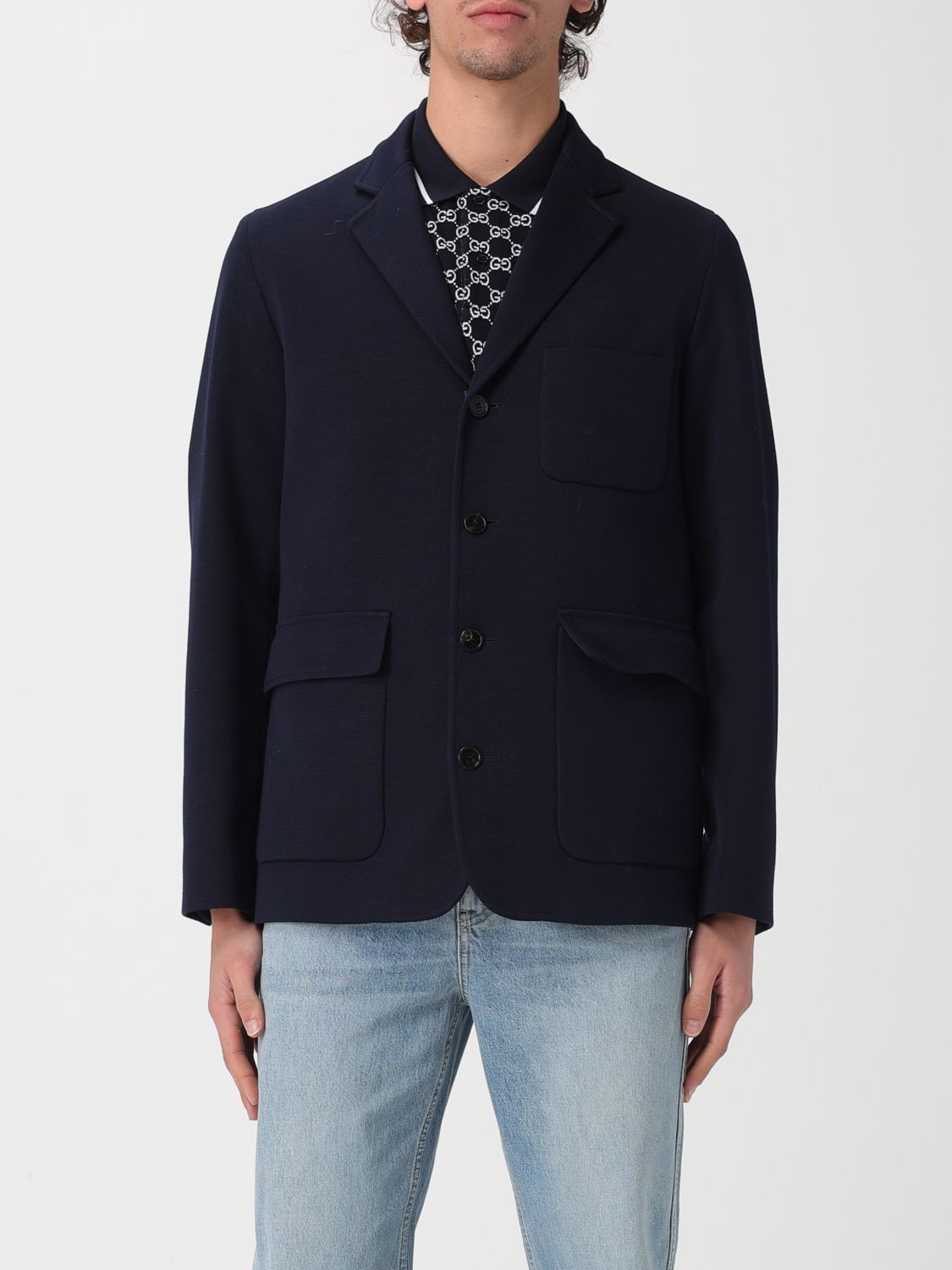 Gucci Jacket Men Blue GUCCI
