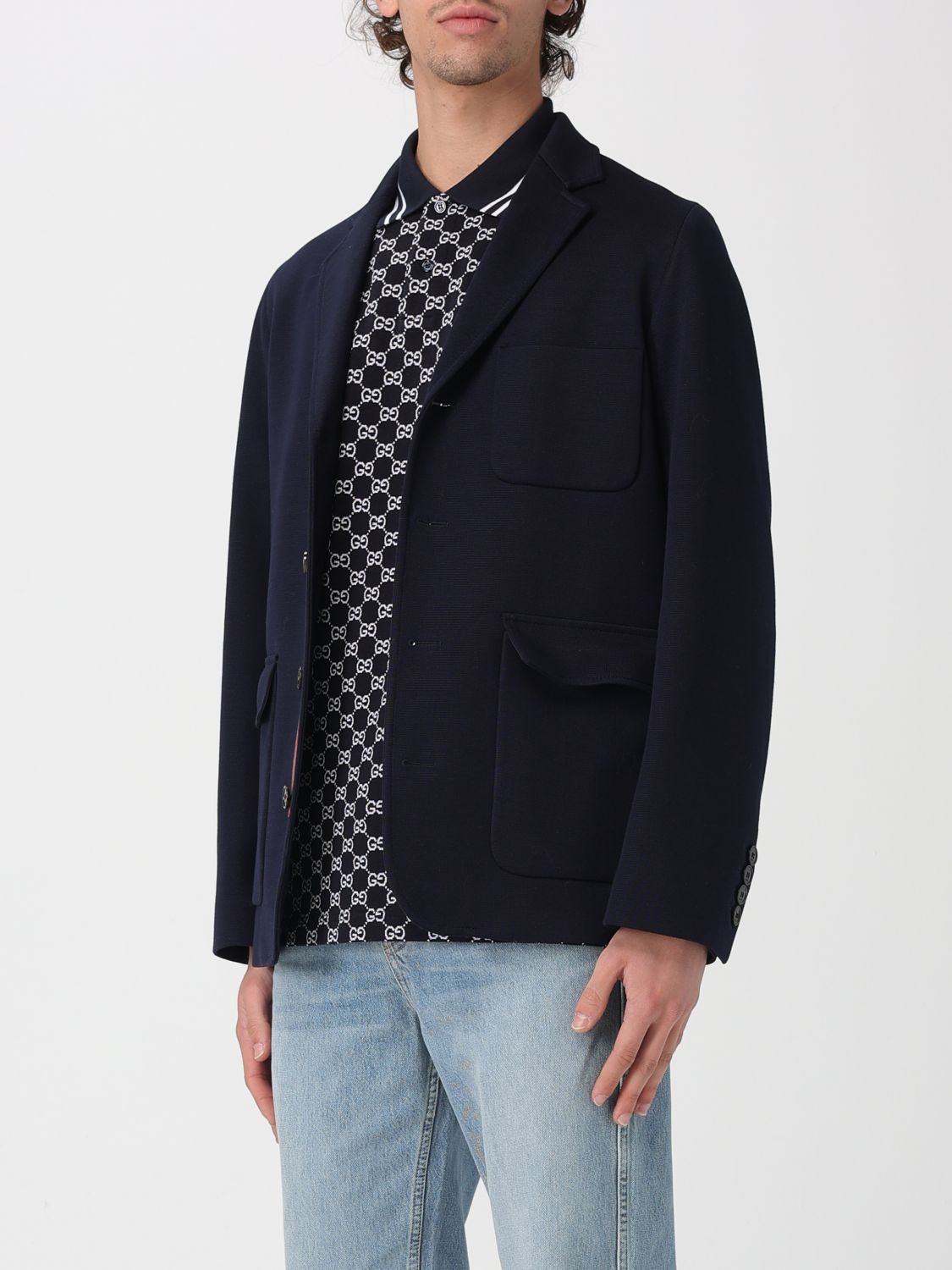 Gucci Jacket Men Blue GUCCI