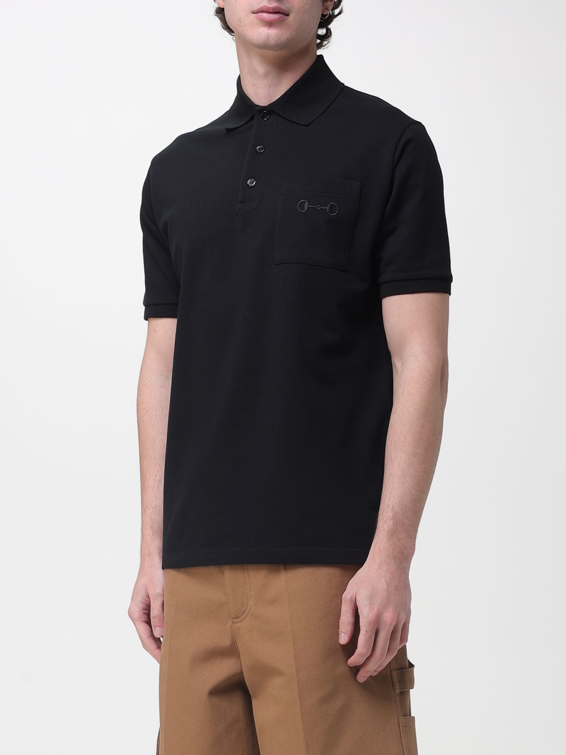 Gucci Men Basic Cotton Polo Shirt Gucci GUCCI