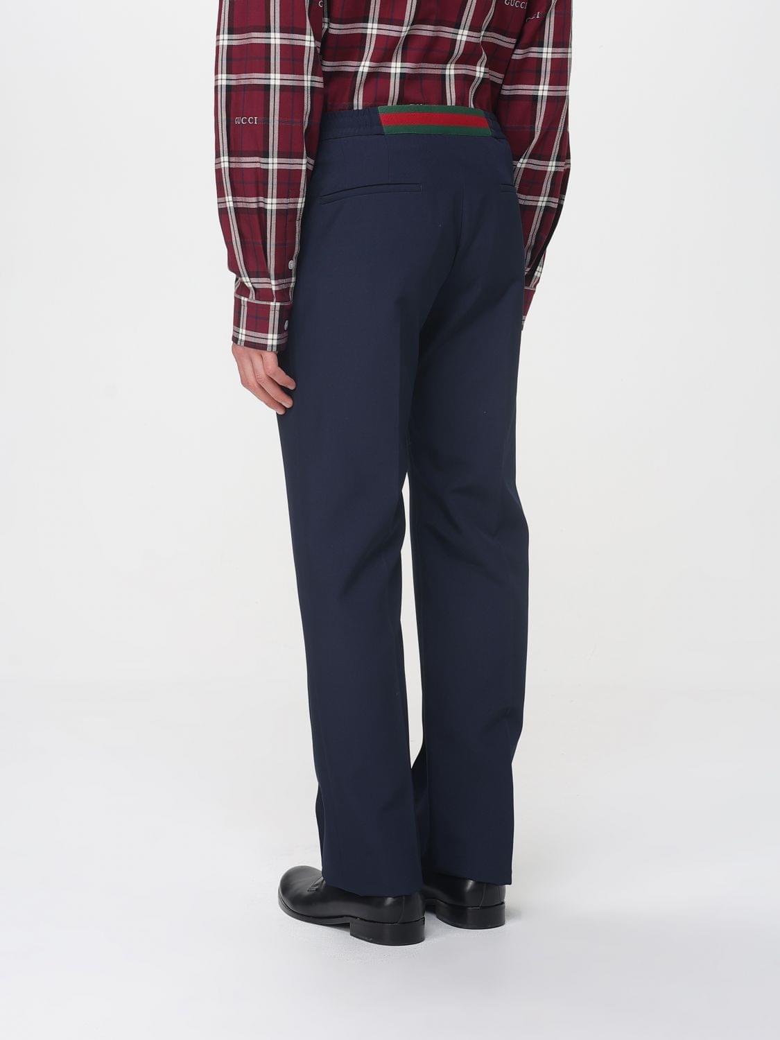Gucci Pants Men Blue GUCCI