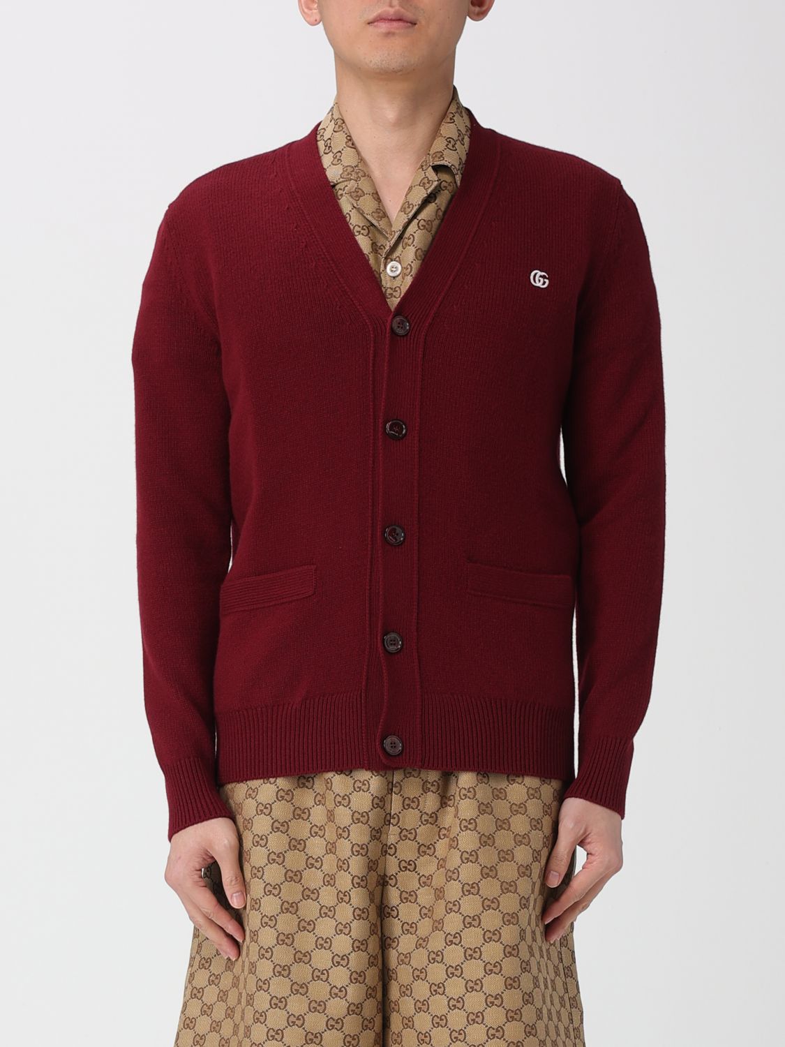 Gucci Sweater Men Burgundy GUCCI