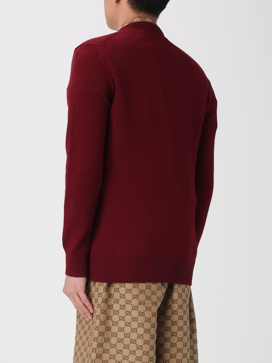 Gucci Sweater Men Burgundy GUCCI