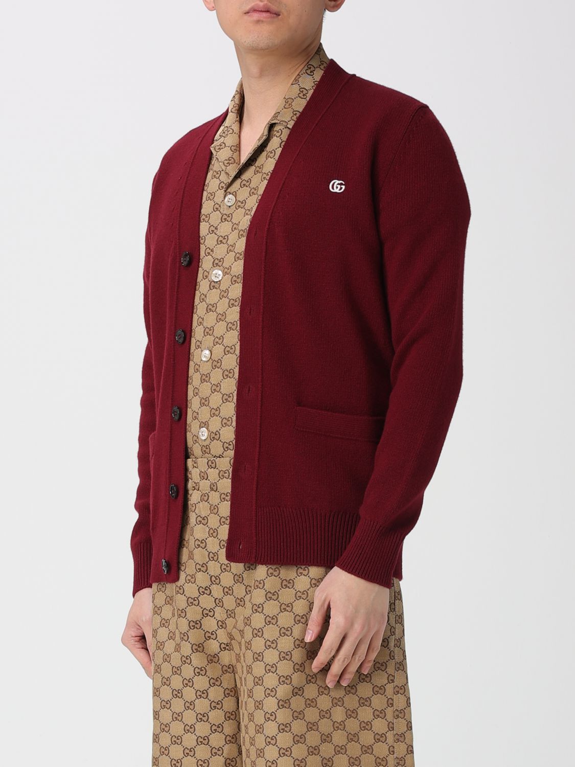 Gucci Sweater Men Burgundy GUCCI