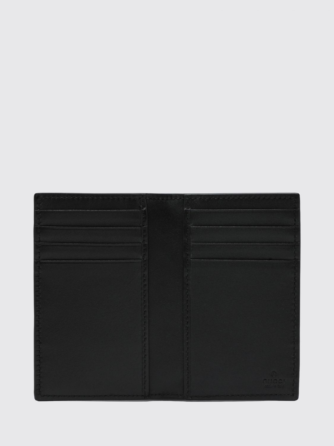 Gucci Men Gg Emblem Embossed Leather Card Holder Gucci GUCCI