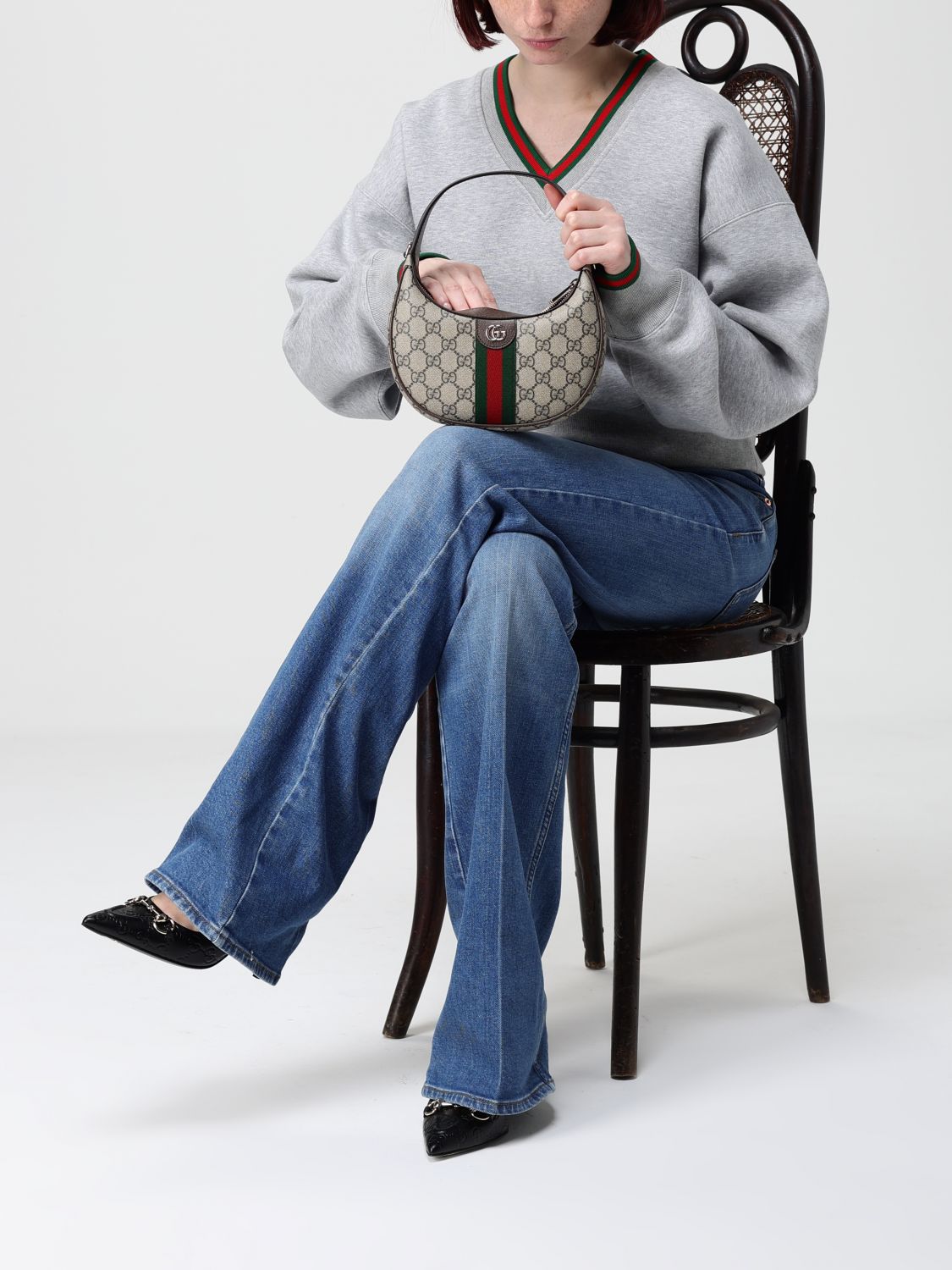Gucci Shoulder Bag Woman Beige GUCCI