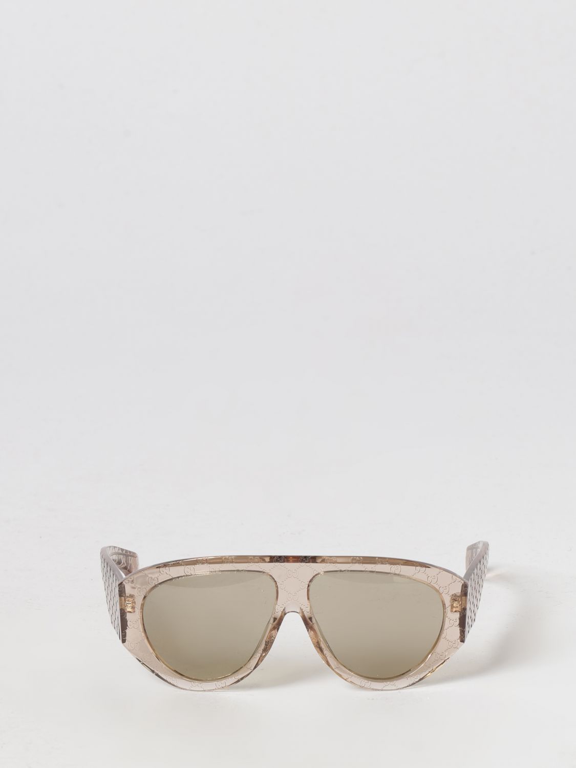 Gucci Women Tortoiseshell Acetate Sunglasses With Embossed Gg Monogram Gucci GUCCI
