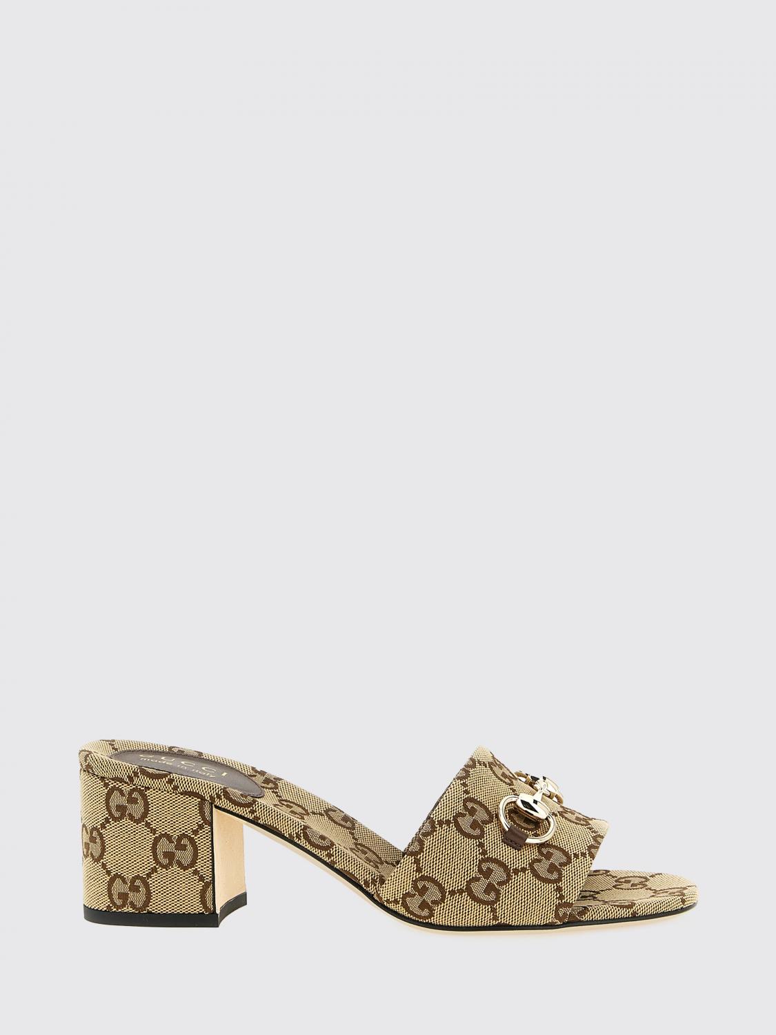 Gucci Heeled Sandal Woman Camel GUCCI