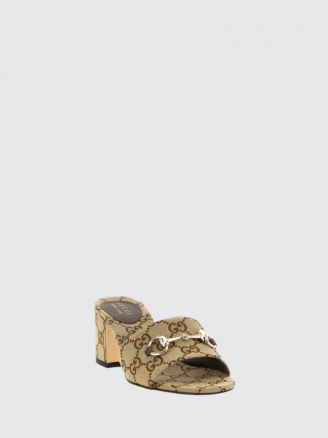 Gucci Heeled Sandal Woman Camel GUCCI