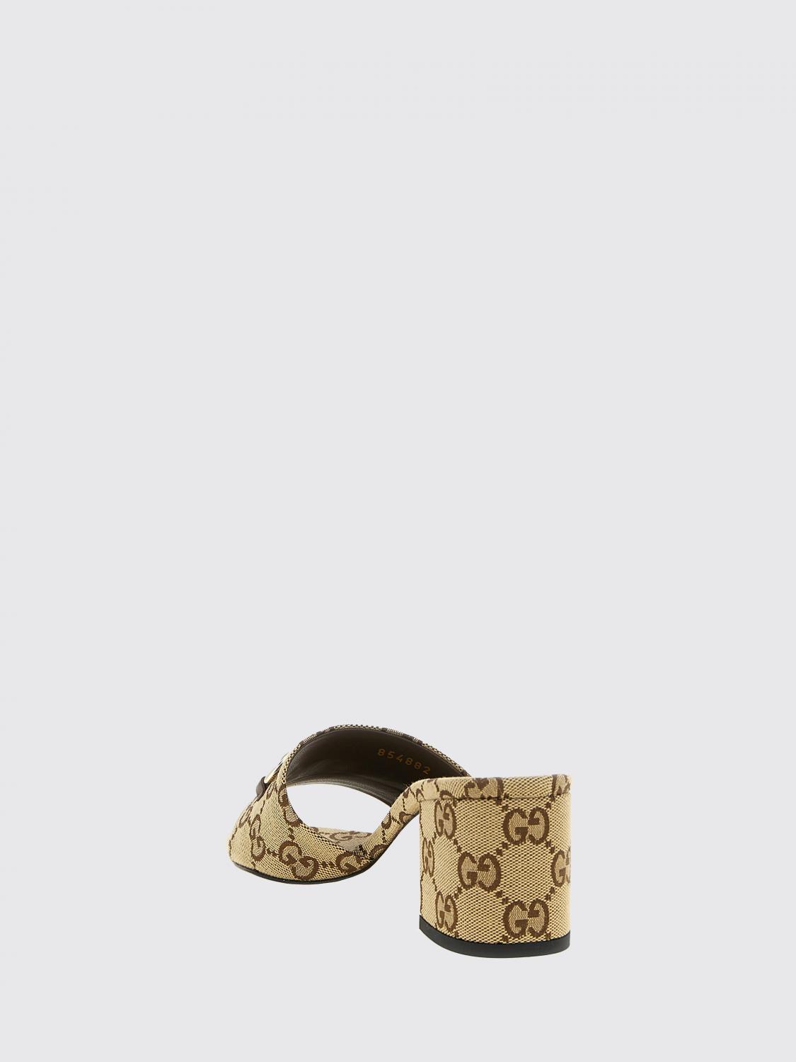 Gucci Heeled Sandal Woman Camel GUCCI