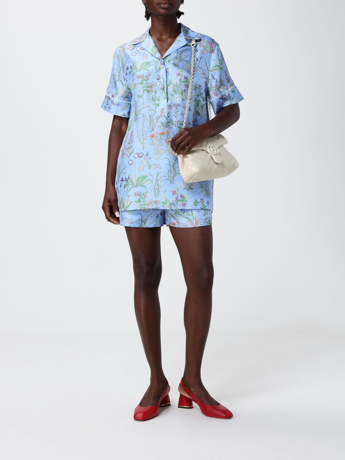 Gucci Shirt Woman Gnawed Blue GUCCI