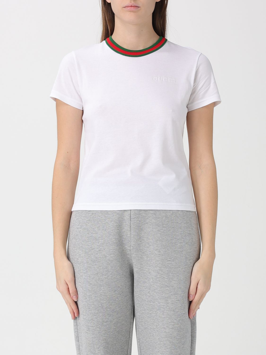 Gucci Women New 70S Light Web Jersey T-Shirt Gucci GUCCI