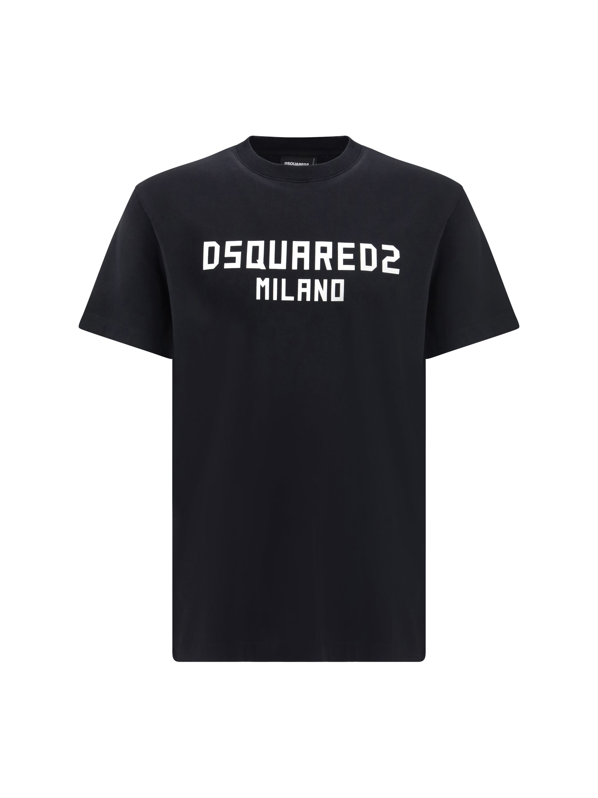 Dsquared2 Men T-Shirt With “Dsquared2 Milano” Logo Printed DSQUARED2