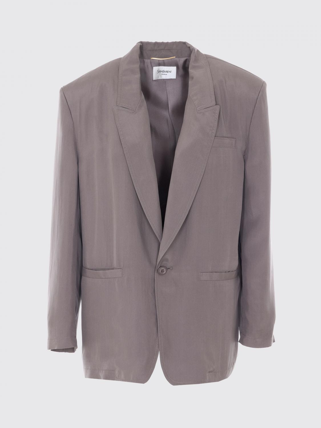 Saint Laurent Jacket Woman Grey SAINT LAURENT