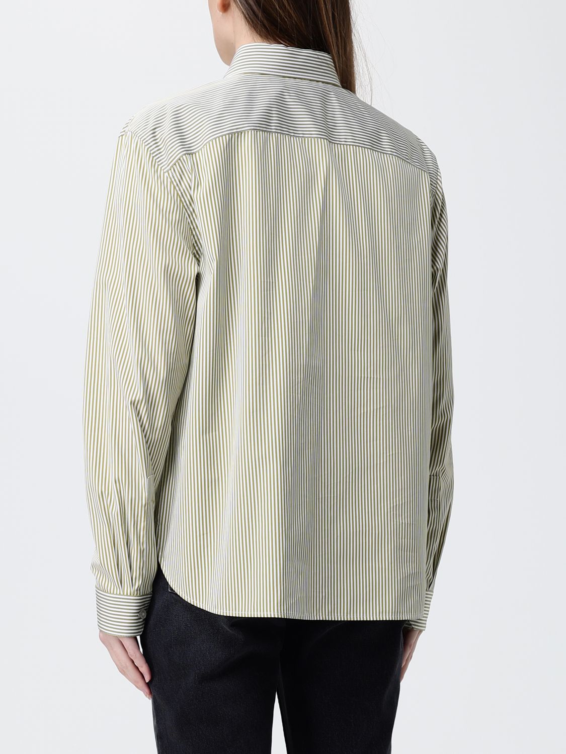 Saint Laurent Shirt Woman Kaki SAINT LAURENT