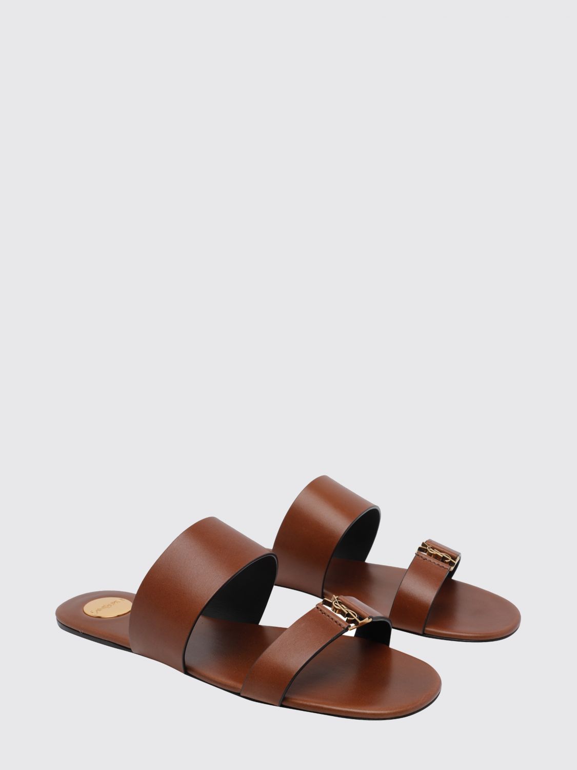 Saint Laurent Heeled Sandal Woman Leather SAINT LAURENT