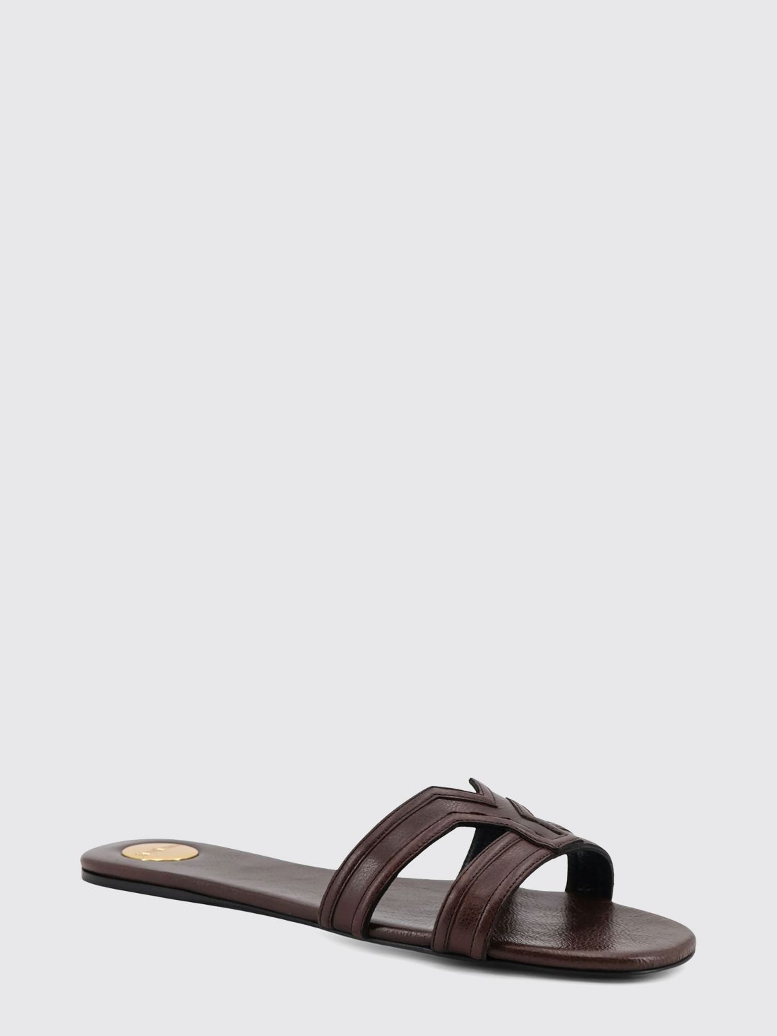 Saint Laurent Heeled Sandal Woman Brown SAINT LAURENT