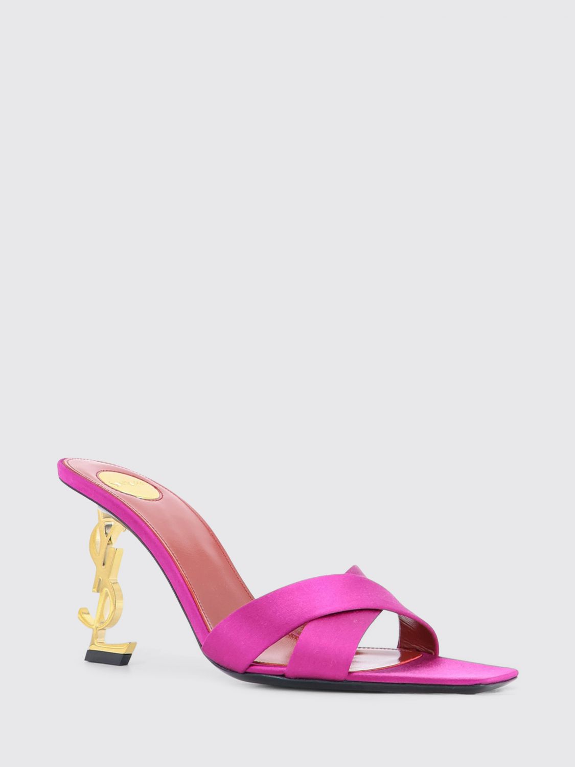 Saint Laurent Heeled Sandal Woman Fuchsia SAINT LAURENT