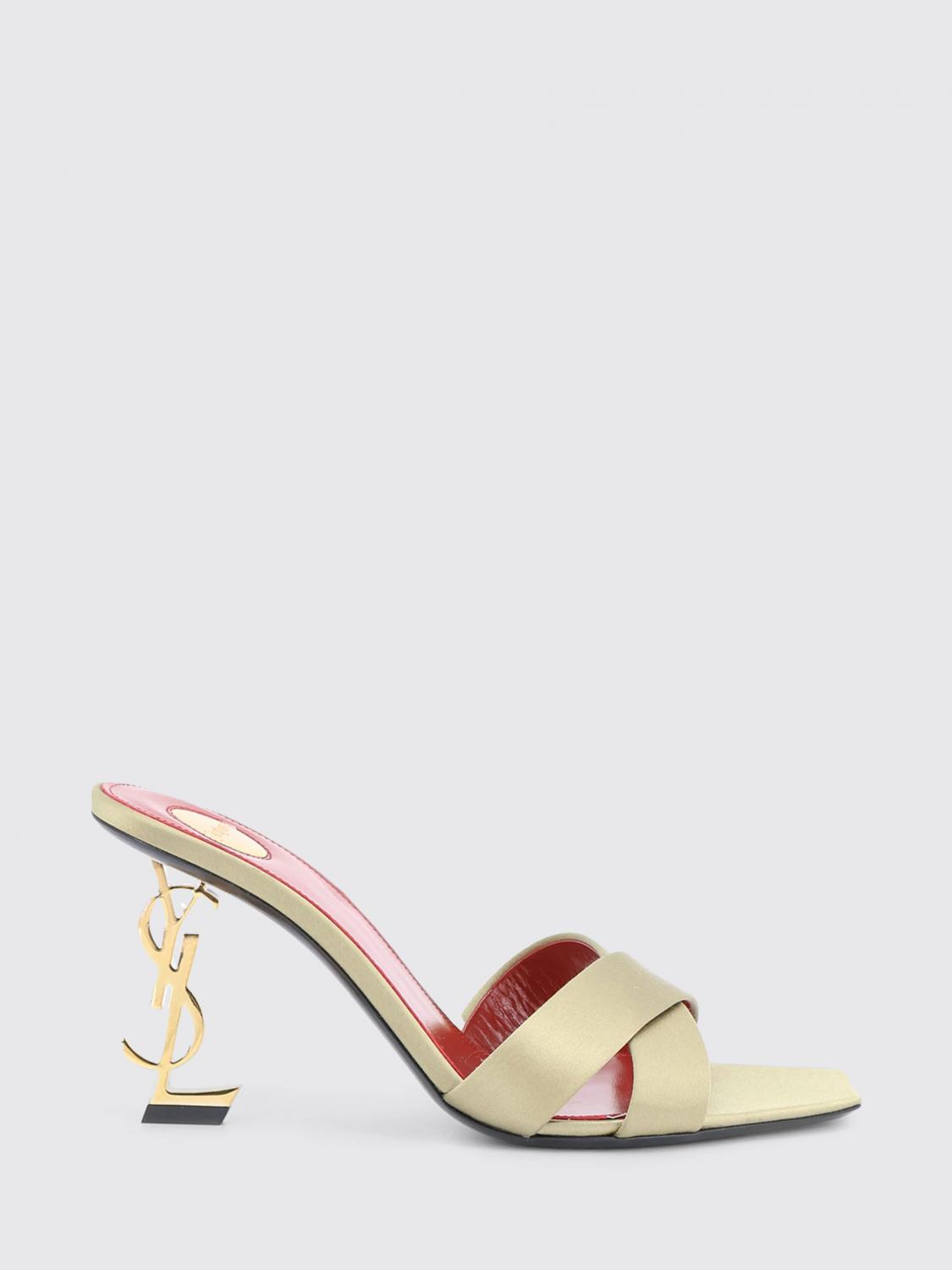 Saint Laurent Heeled Sandal Woman Beige SAINT LAURENT