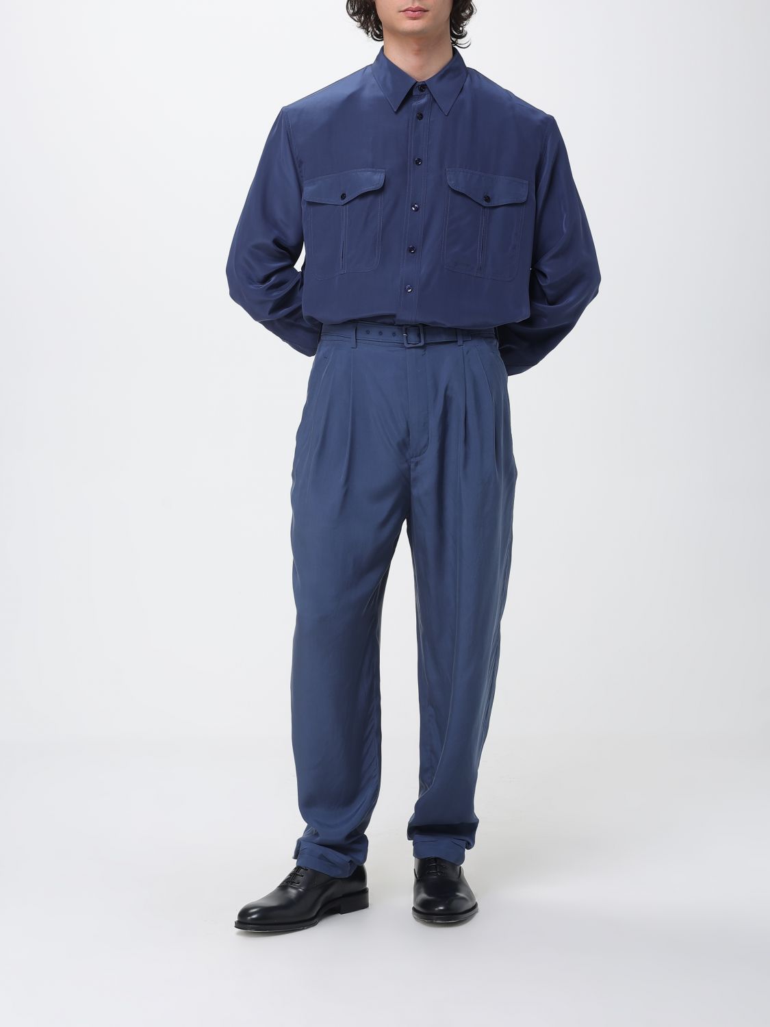 Saint Laurent Shirt Men Blue SAINT LAURENT