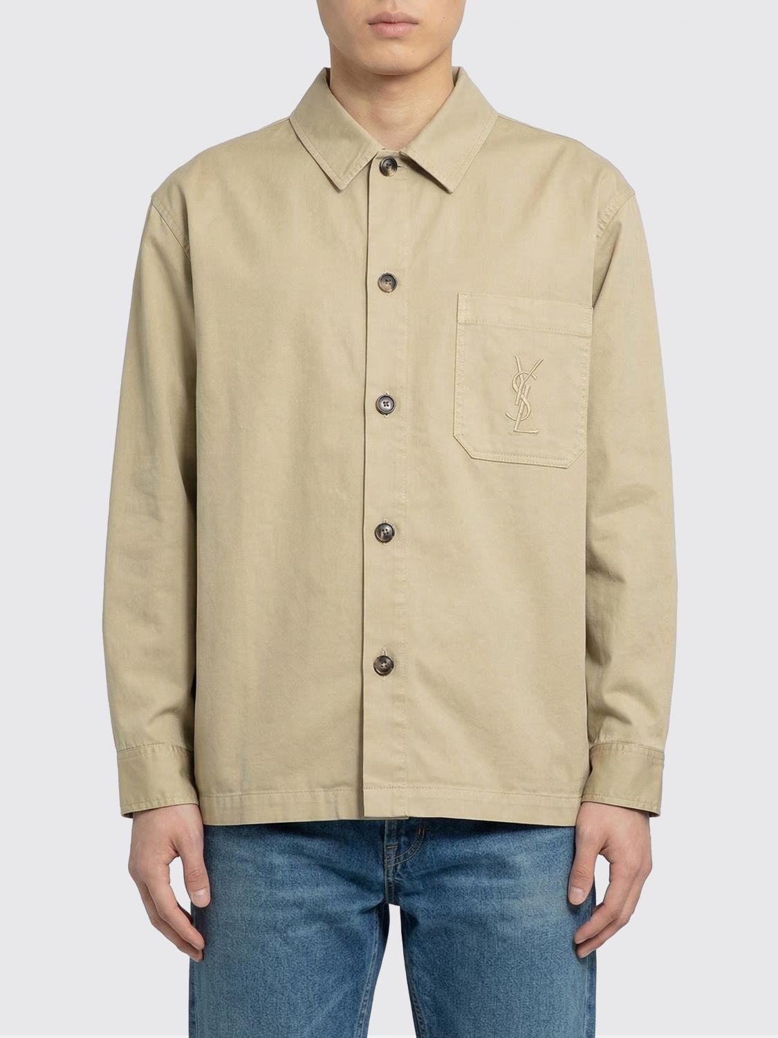 Saint Laurent Jacket Men Beige SAINT LAURENT