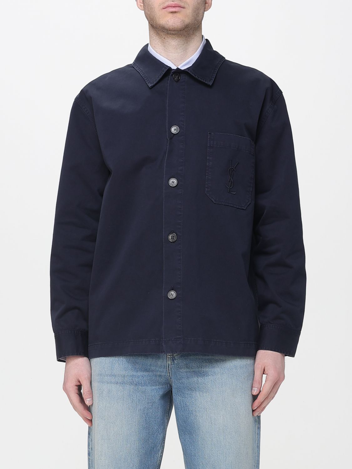 Saint Laurent Jacket Men Navy SAINT LAURENT