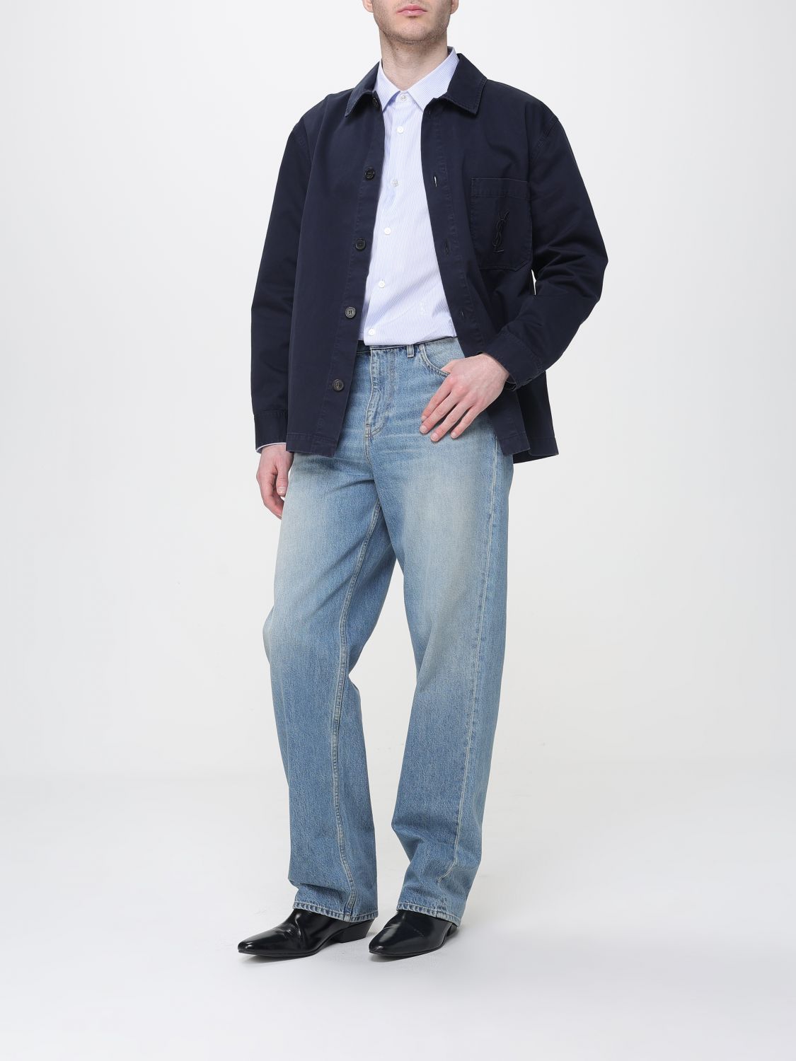 Saint Laurent Jacket Men Navy SAINT LAURENT